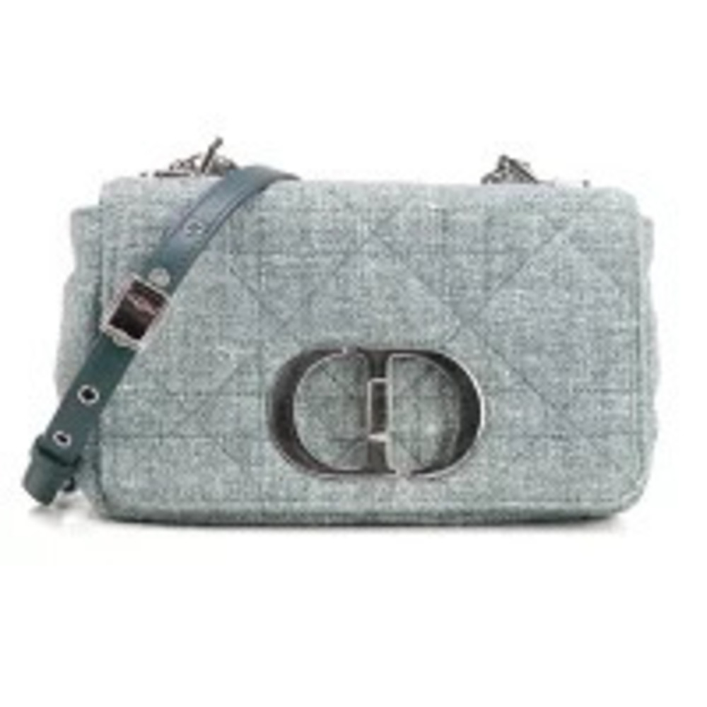 Christian Dior Shoulder Bag Caro Cannage Green Crossbody